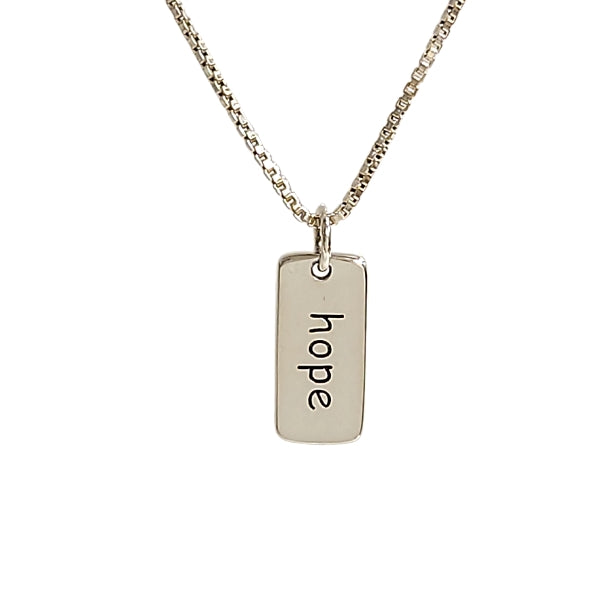 Hope Word Necklace in Sterling Silver, #6104