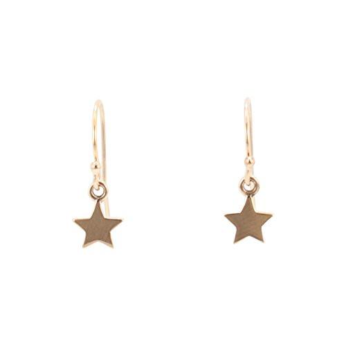 Tiny Star Dangle Earrings in Bronze, #6435-brz