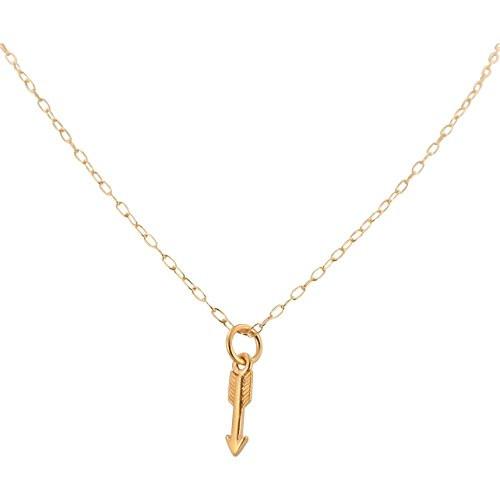 Tiny Arrow Necklace in Gold Plated Sterling Silver, #6395-yg