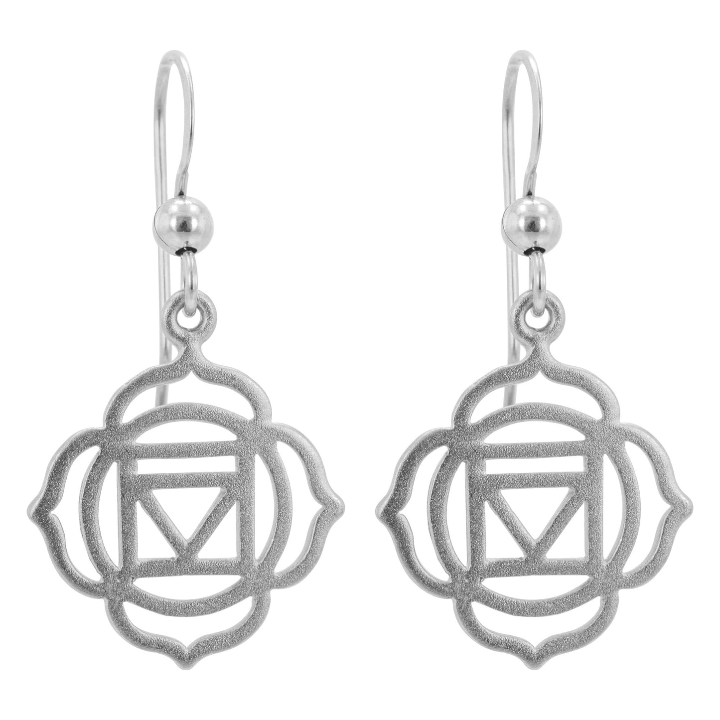 Silver Chakra Earrings, #6289-ss