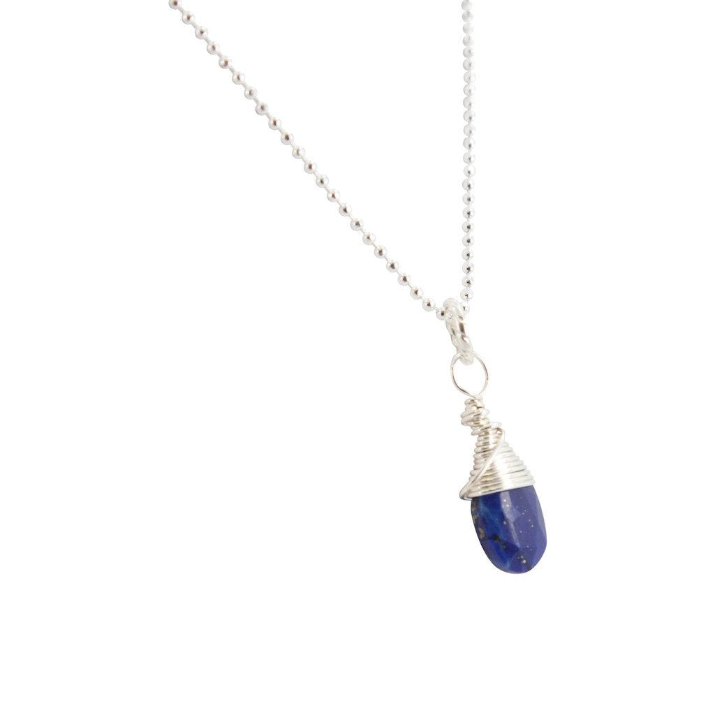 Brow Chakra (Third Eye) - Lapis Briolette Necklace, #6590-ss