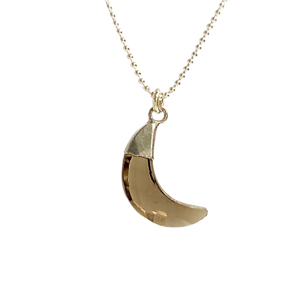 Now in 18" or 20"!  Crescent Moon Gemstone Necklace in Sterling Silver, 12 Stone Choice, #6101-ss