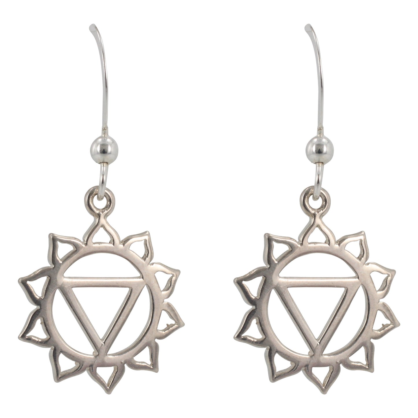 Silver Chakra Earrings, #6289-ss