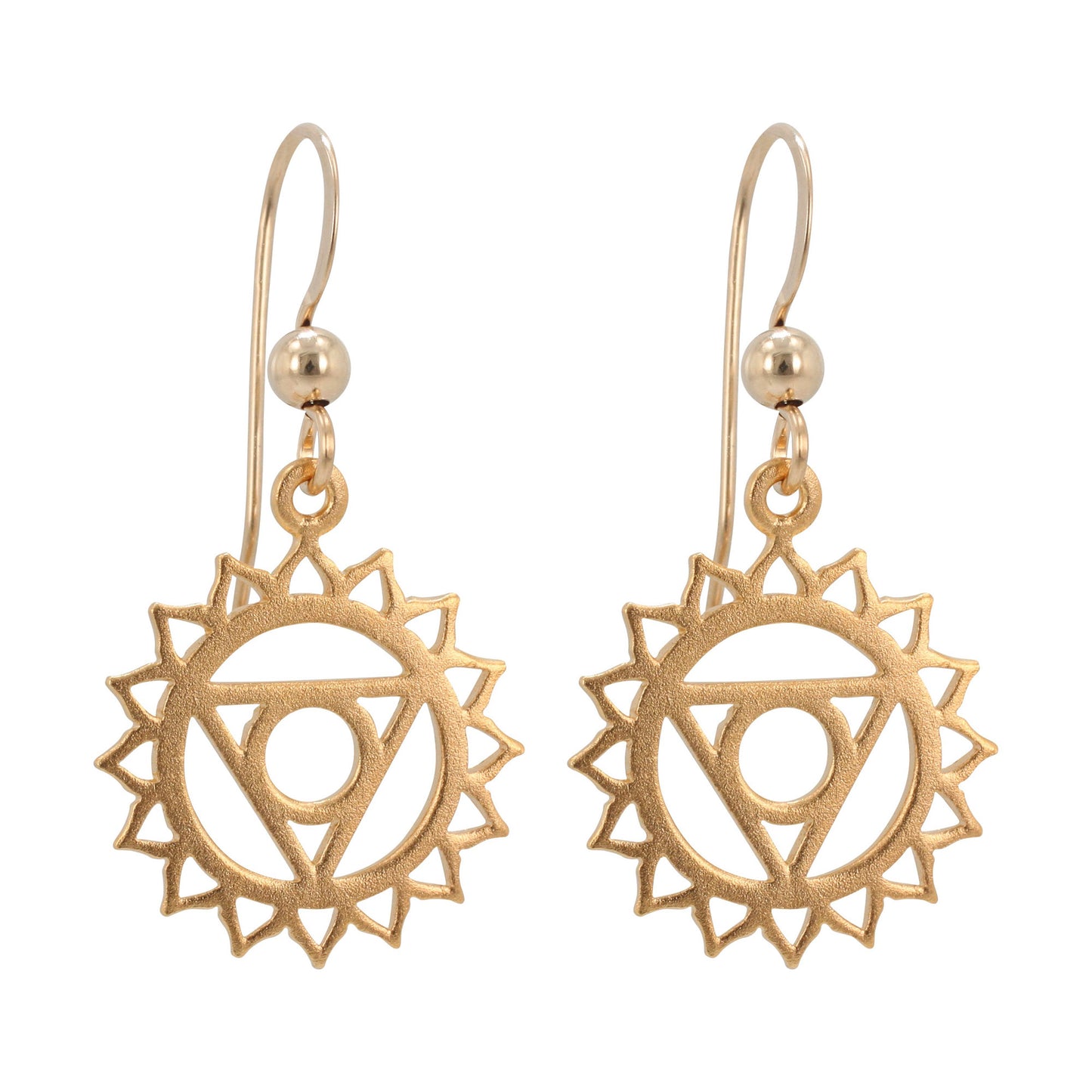 Gold Chakra Earrings, #6289-yg