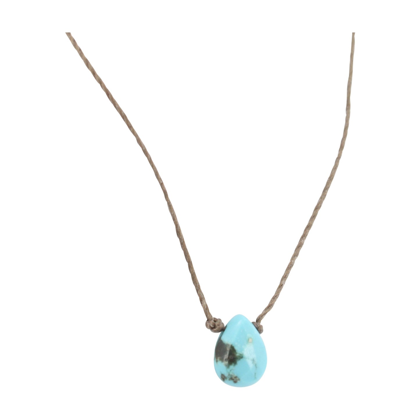 Delicate Turquoise Cord Necklace, #6445