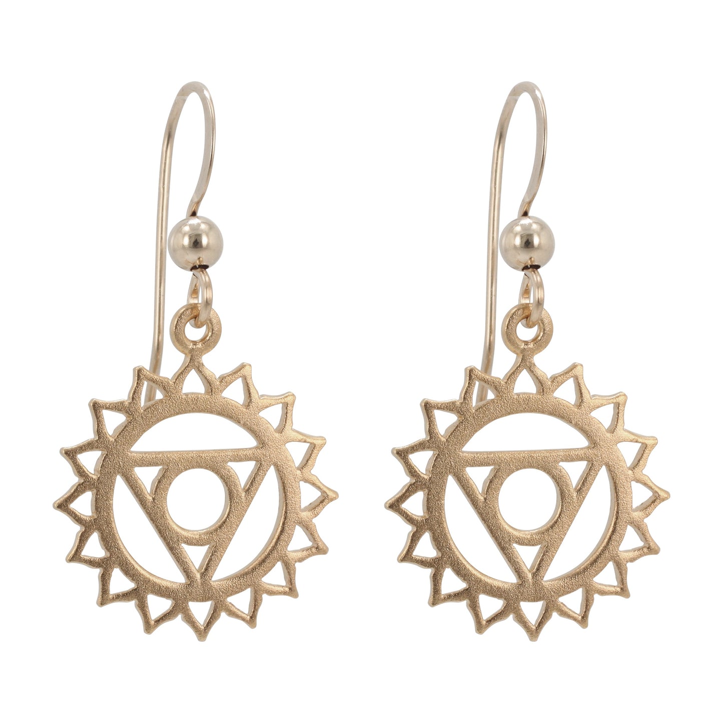 Bronze Chakra Earrings, #6289-brz