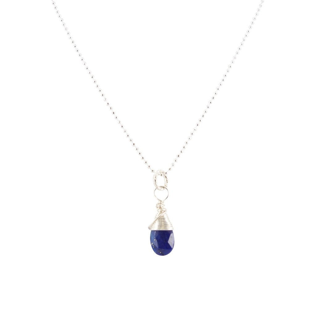 Brow Chakra (Third Eye) - Lapis Briolette Necklace, #6590-ss