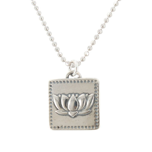 Lotus Necklace in Recycled Sterling Silver, #6900-ss