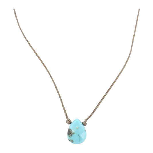 Delicate Turquoise Cord Necklace, #6445