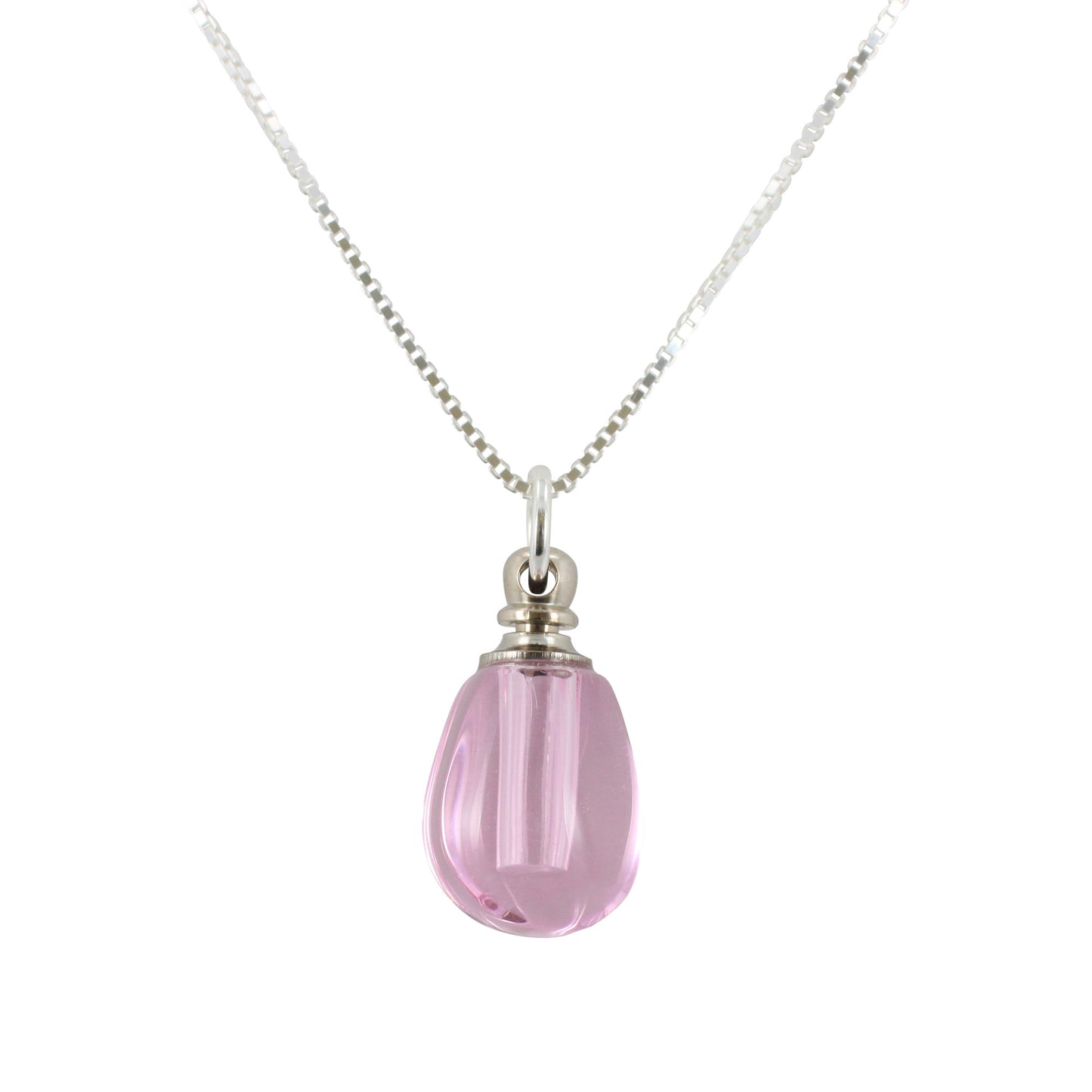 Tiny Teardrop Glass Essential Oil Diffuser Necklace, Choose Your Color, #6371