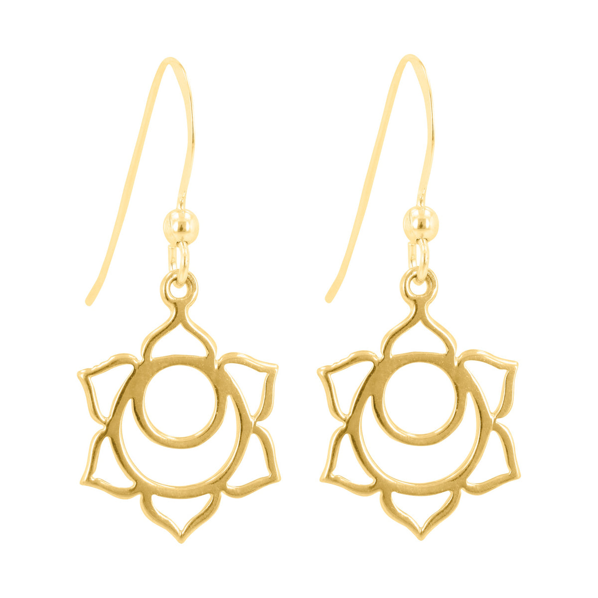 Gold Chakra Earrings, #6289-yg