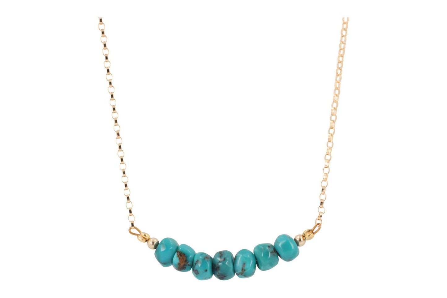 As seen on Baby Daddy & Stitchers - Gold Turquoise Necklace #6194-yg