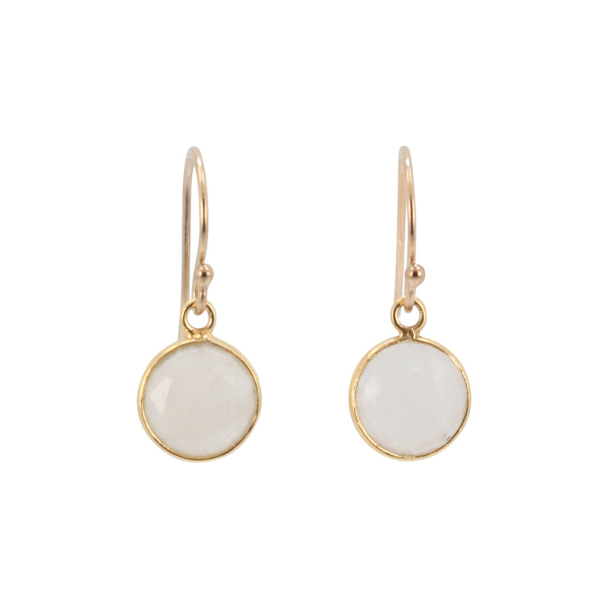 Small Round Gemstone Earrings in Gold, #6341-yg