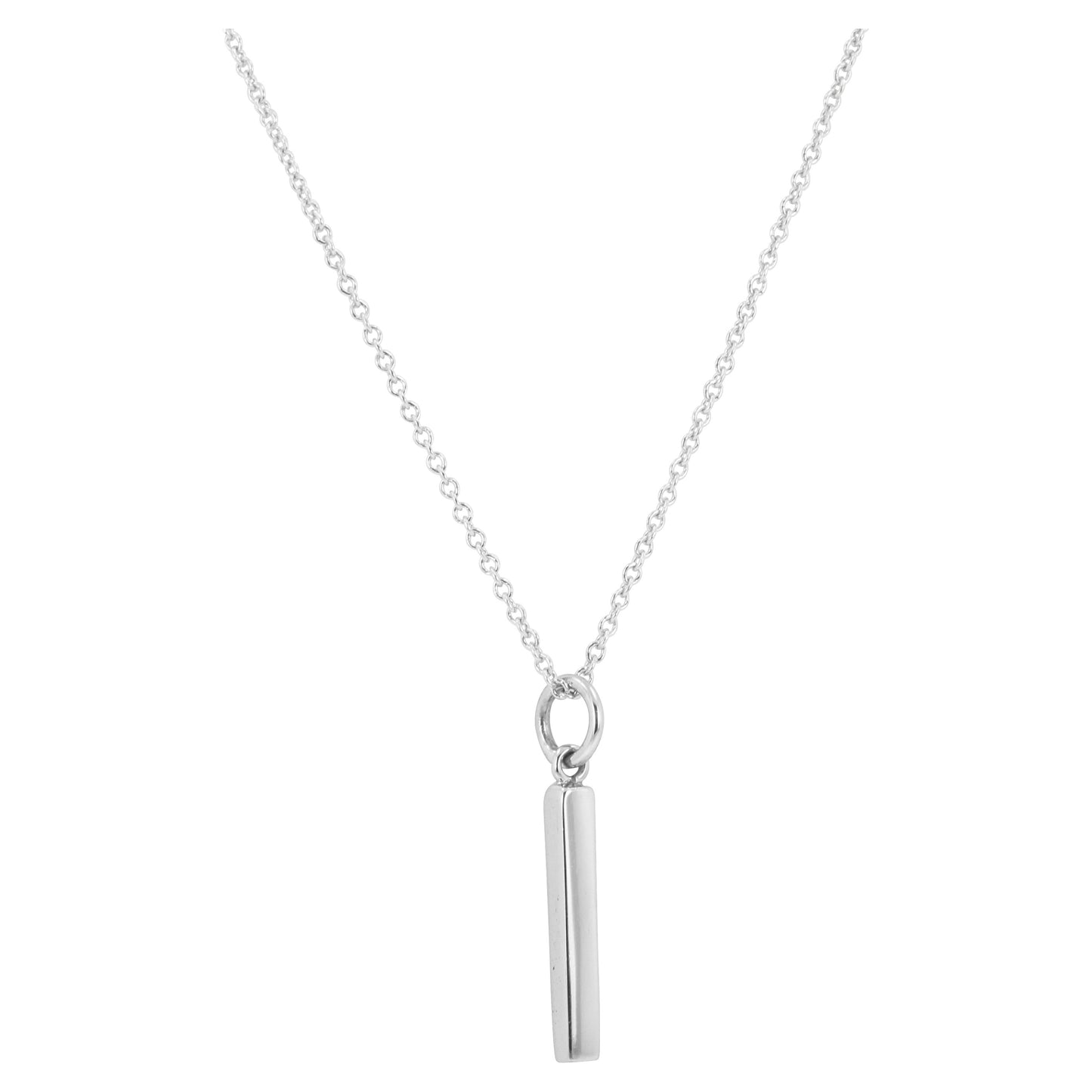 Small Vertical Bar Necklace in Sterling Silver, #6213-ss