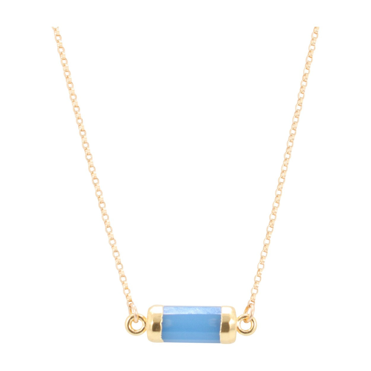 New Lower Price! Petite Gemstone Bar Necklace in Gold or Silver, #6339