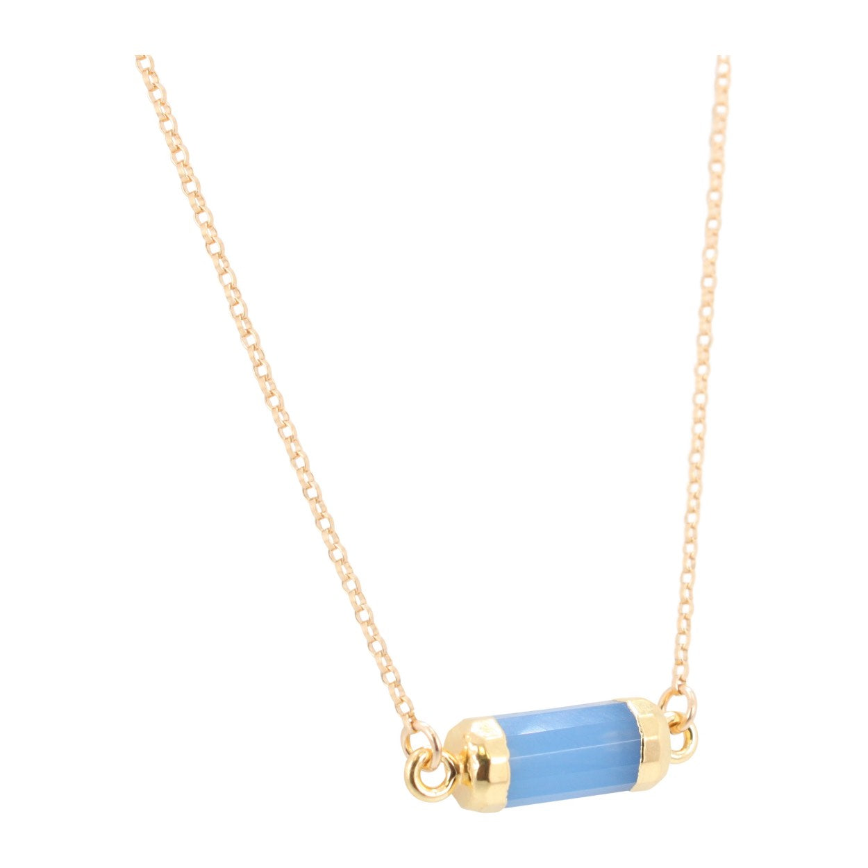 New Lower Price! Petite Gemstone Bar Necklace in Gold or Silver, #6339