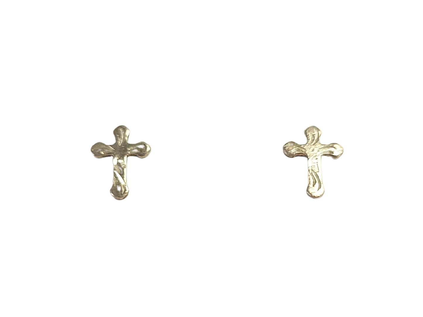 Tiny Cross Stud Earrings in Sterling Silver for Children or Women, #2629