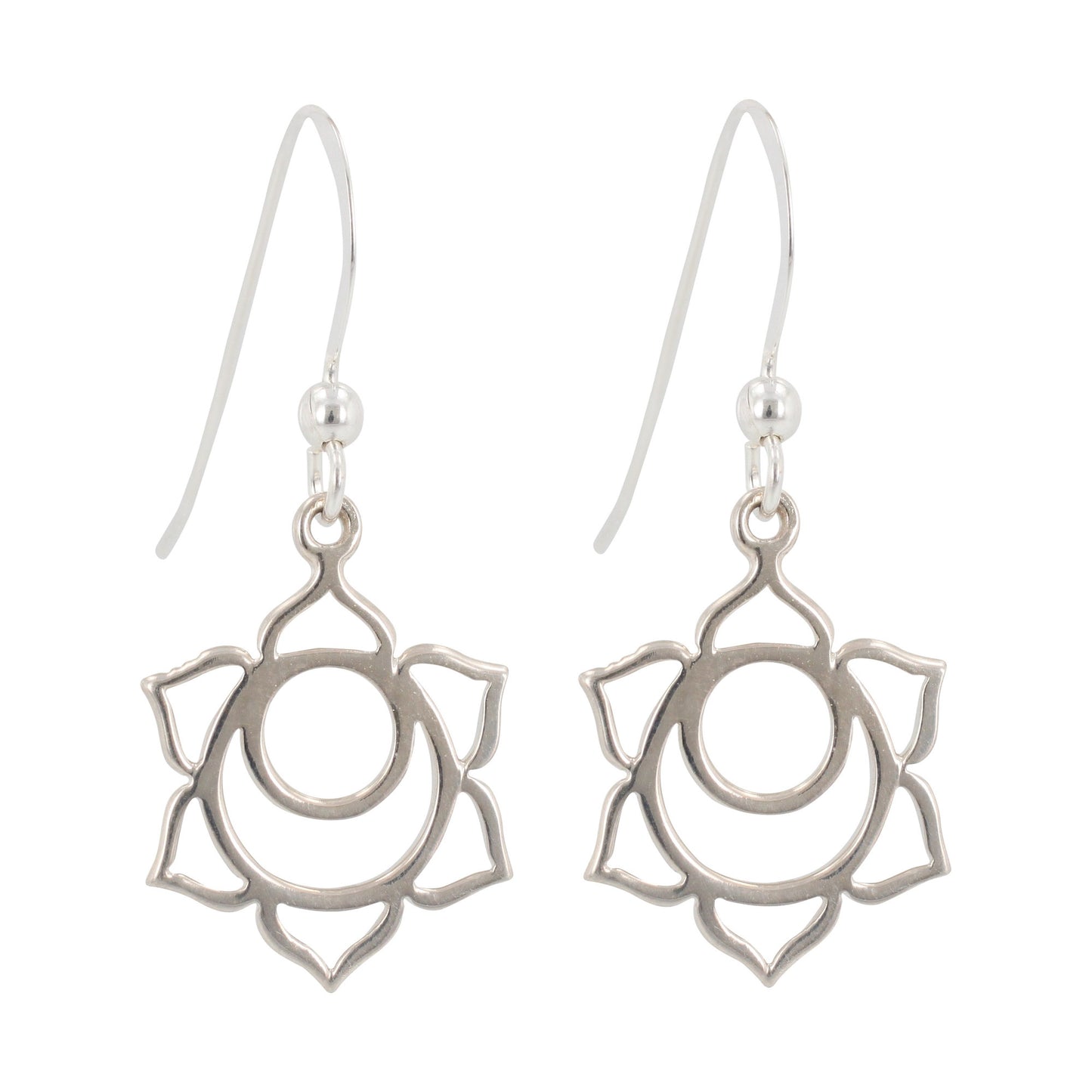 Silver Chakra Earrings, #6289-ss