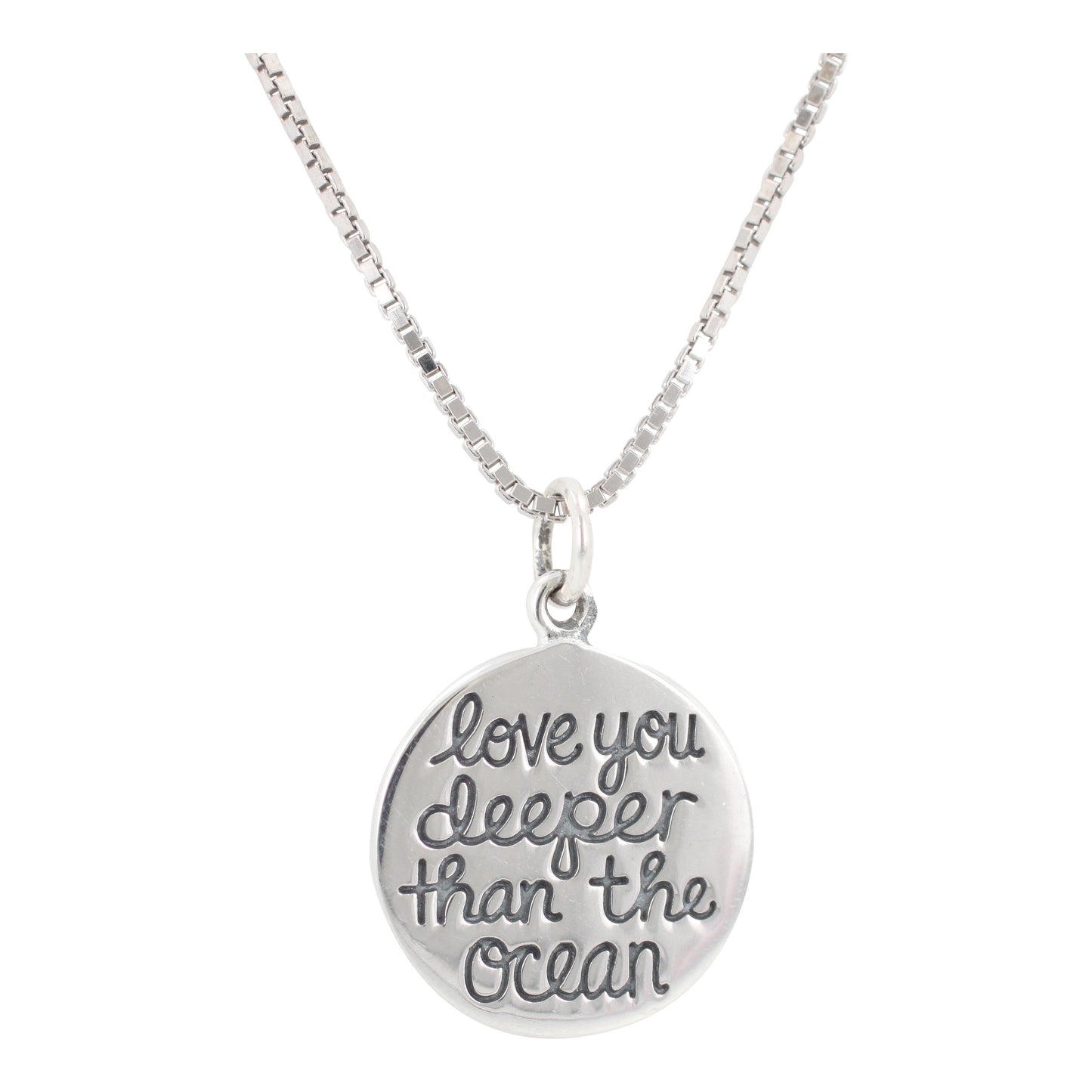 Love You More Double Sided Necklace, #6261-ss