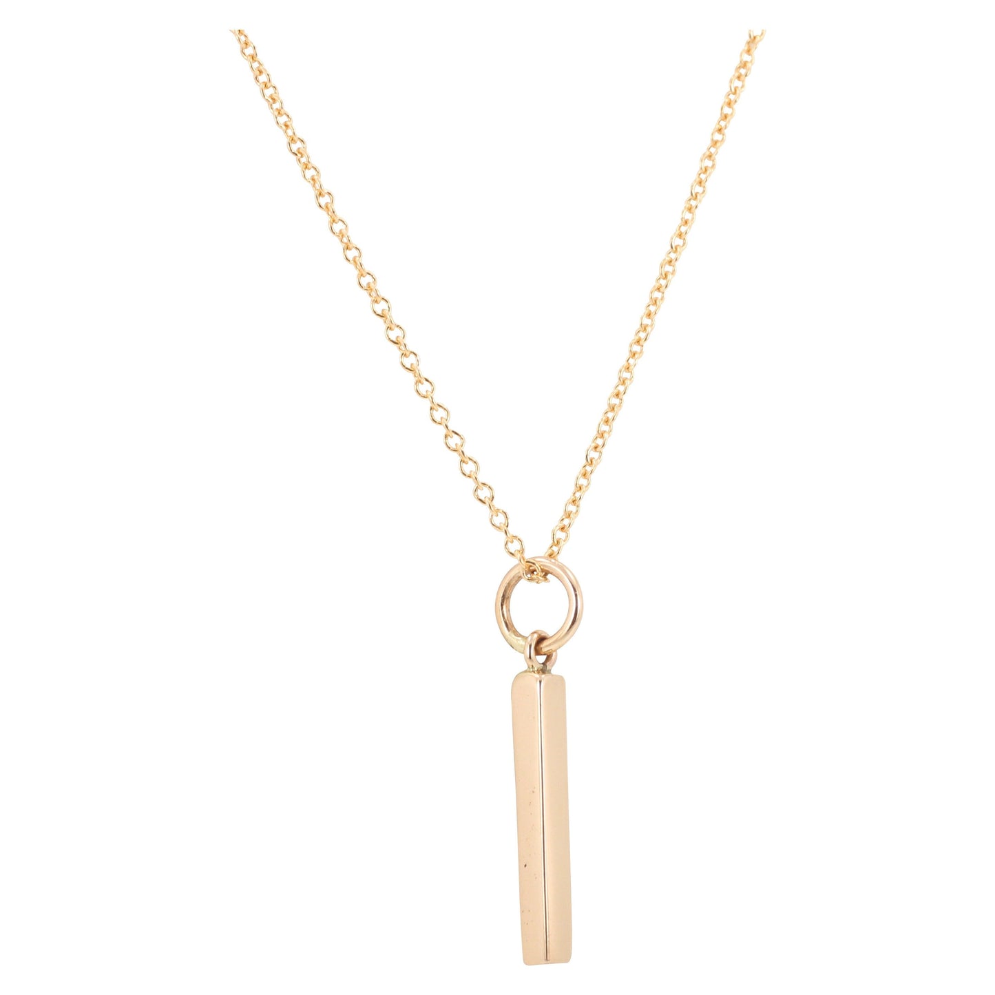 Small Vertical Bar Necklace in Bronze, #6213-brz