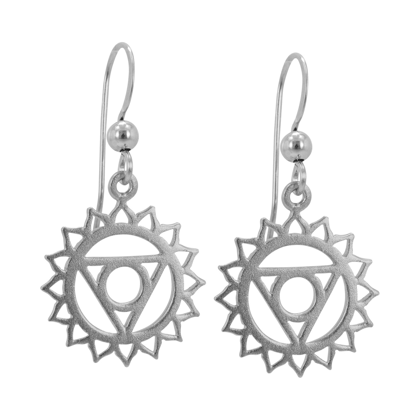 Silver Chakra Earrings, #6289-ss