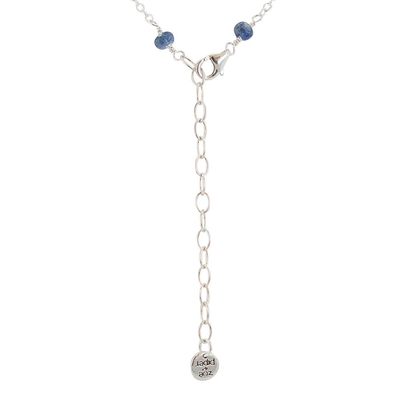 Blue Kyanite Gemstone Necklace on Sterling Silver Chain, #7069-ss