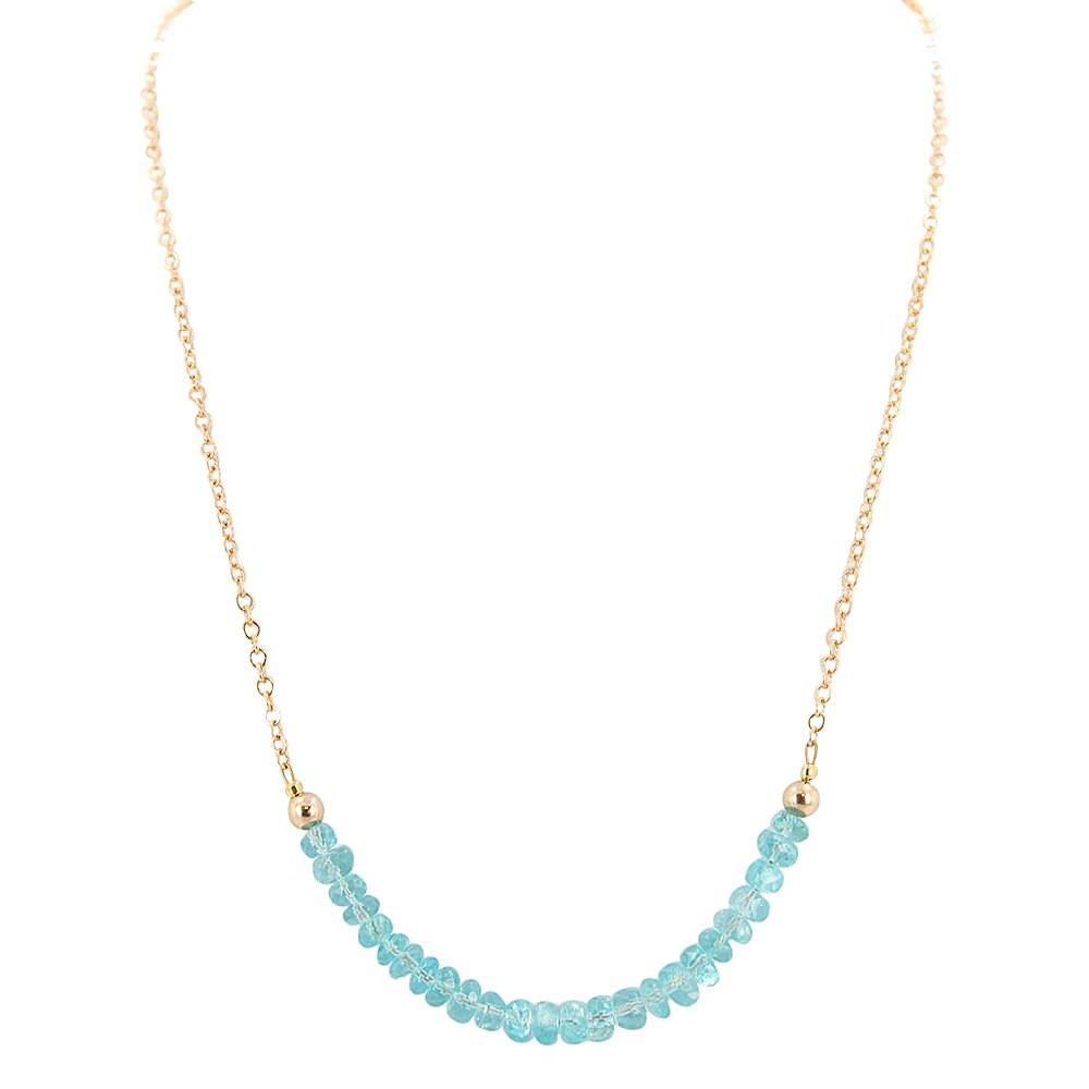 'Inspire Me' Apatite & Gold Strand Necklace, #7128-yg