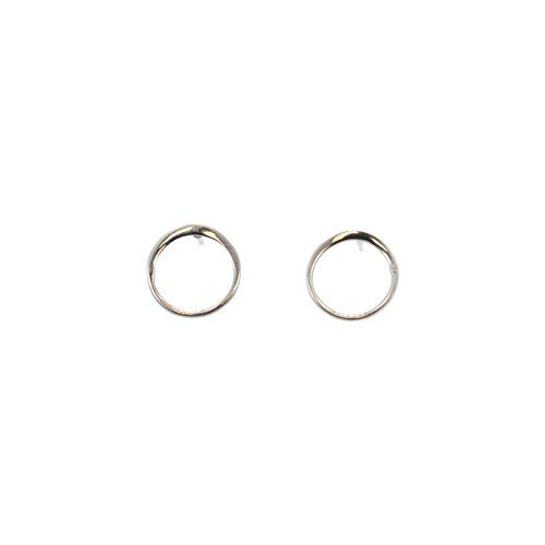 Open Circle Design Stud Earrings in Sterling Silver, Suitable for Teen Girls, Children and Women, #6266-ss