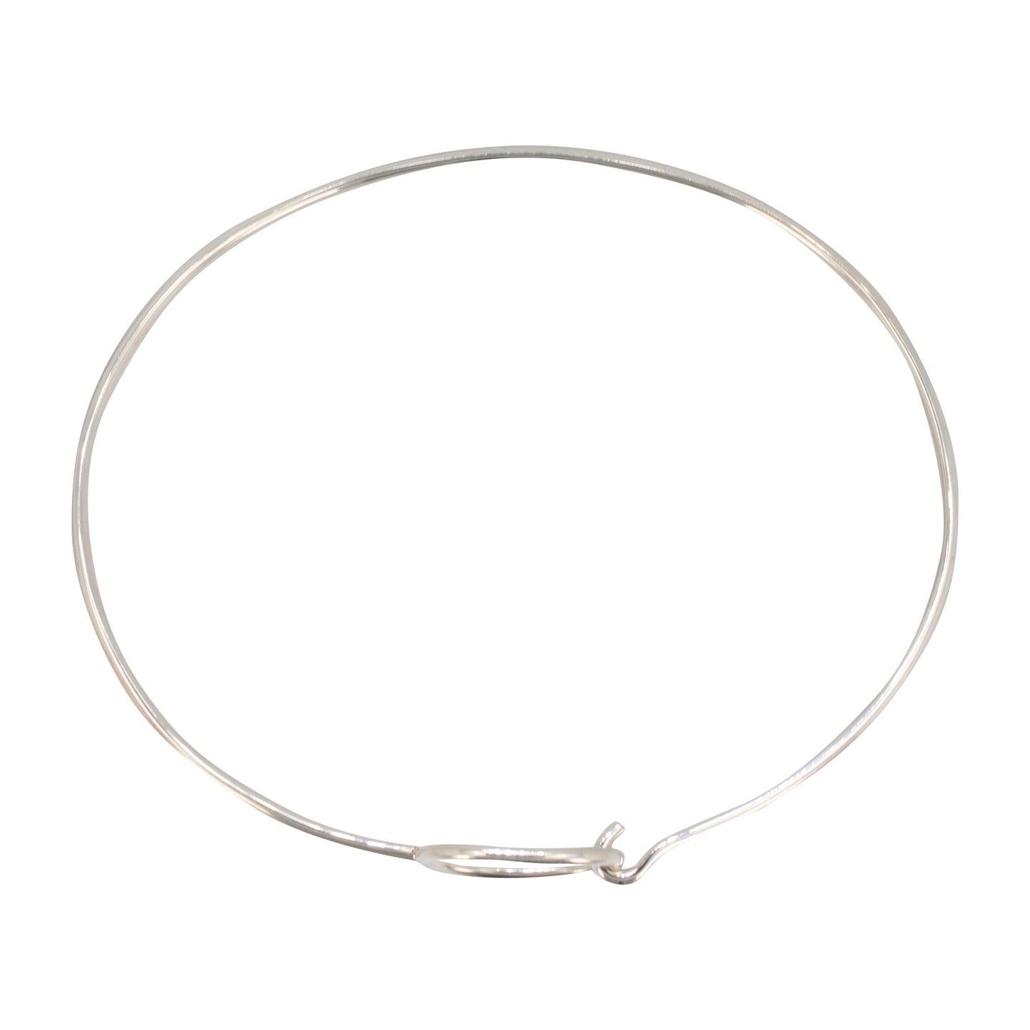 Charm Bracelet Bangle in Sterling Silver, #6175-ss