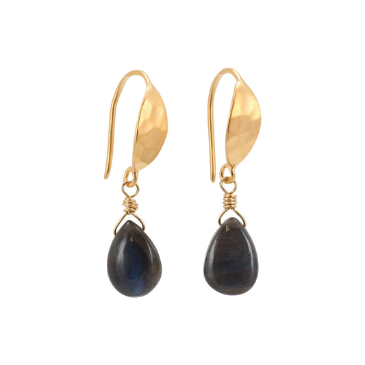 Labradorite Dangle Earrings - Limited Edition, #6118-yg