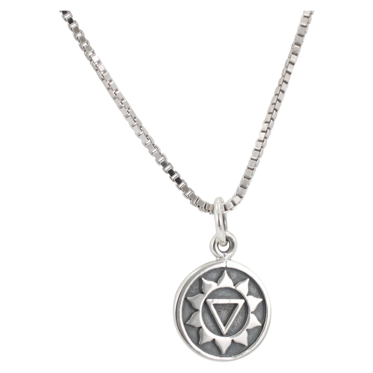 Sterling Silver Solar Plexus Chakra Necklace, #6265-ss