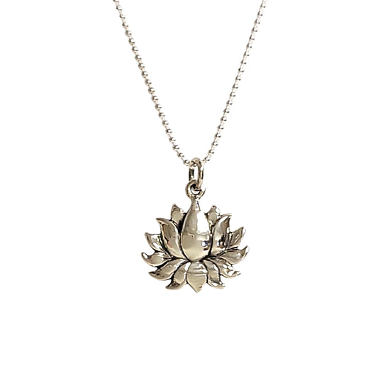 Lotus Necklace in Sterling Silver#6170-ss