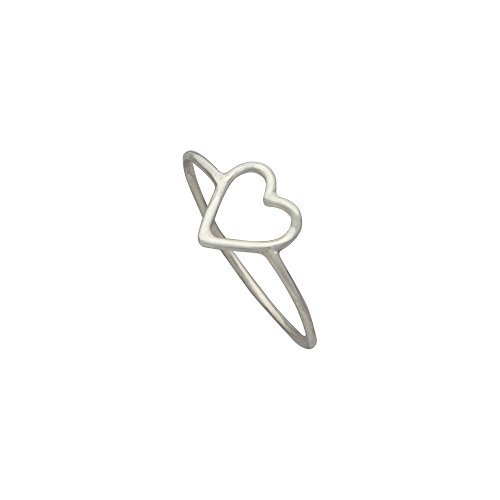 Open Heart Stackable Ring in Sterling Silver, 6926