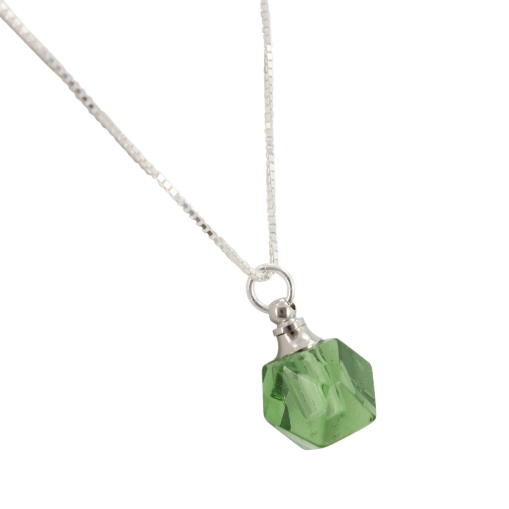 Faceted Crystal Essential Oil Diffuser Necklace, #6618