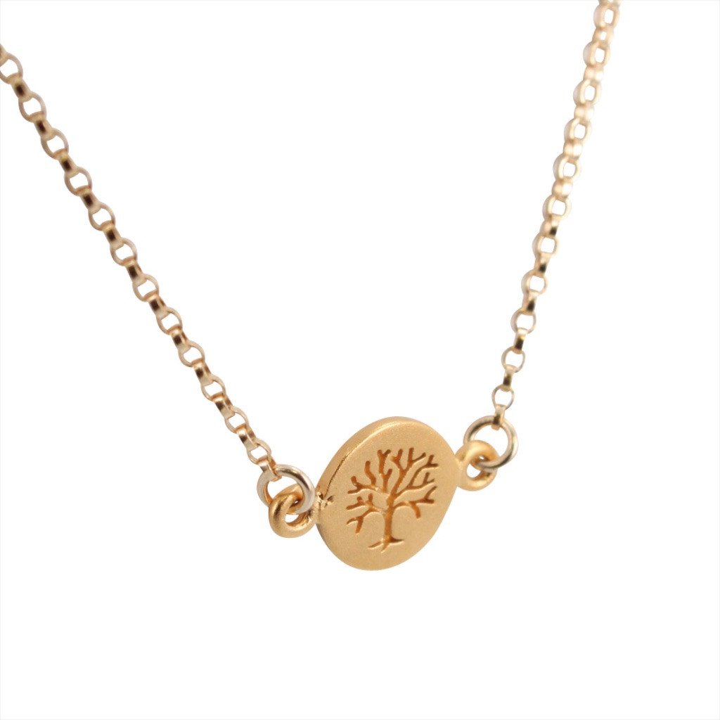 Delicate Gold Tree of Life Necklace, #6542-yg