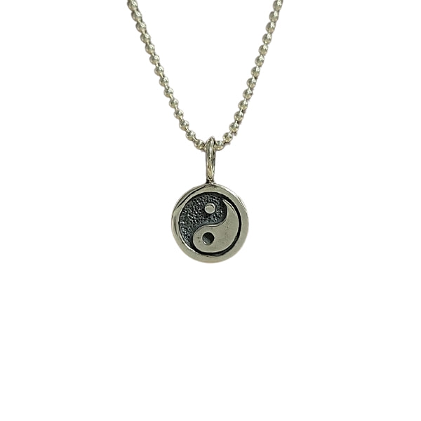 Small YIN YANG Necklace in Sterling Silver 16", 18" or 20" Inches, #6115