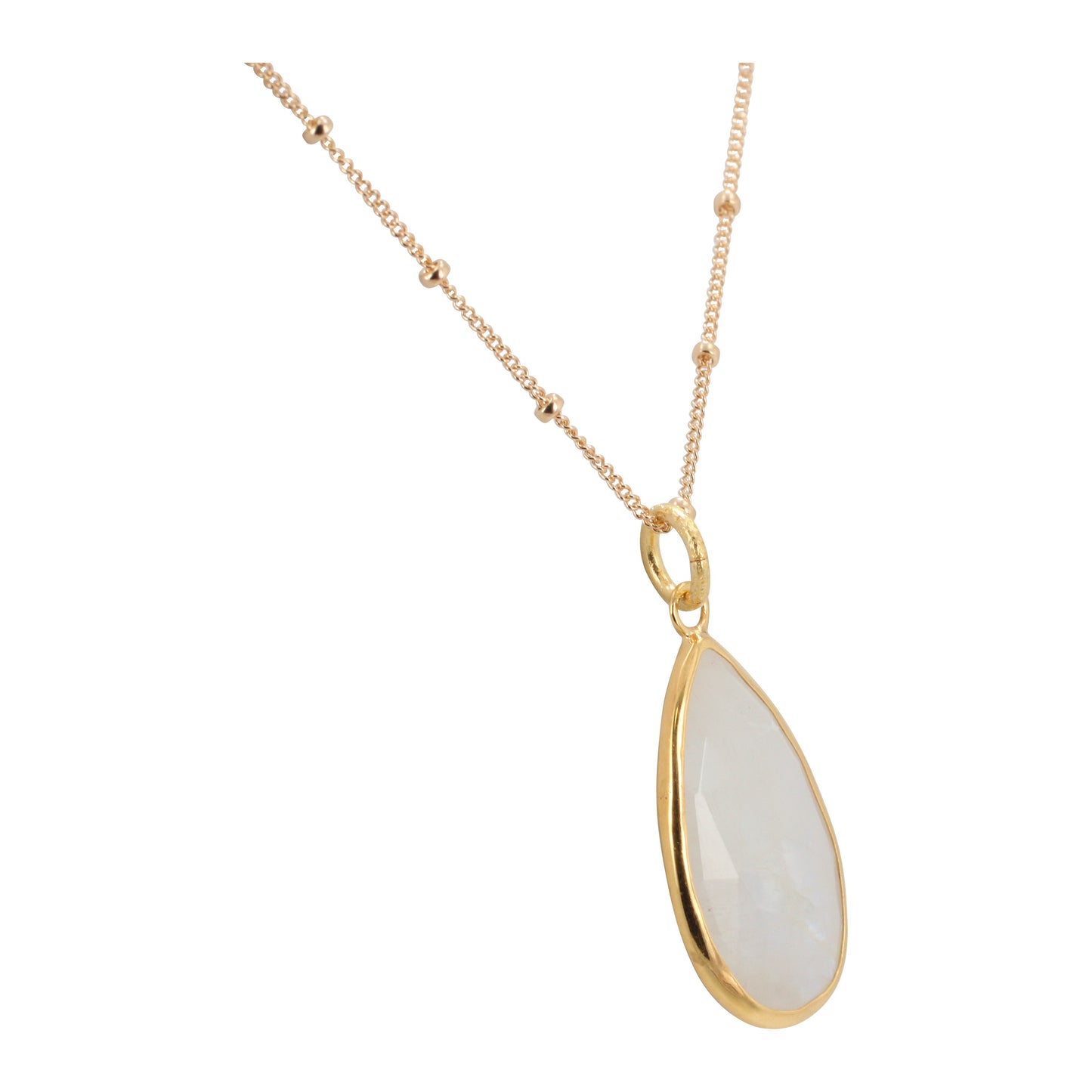 Gold Moonstone Necklace, #6812-yg