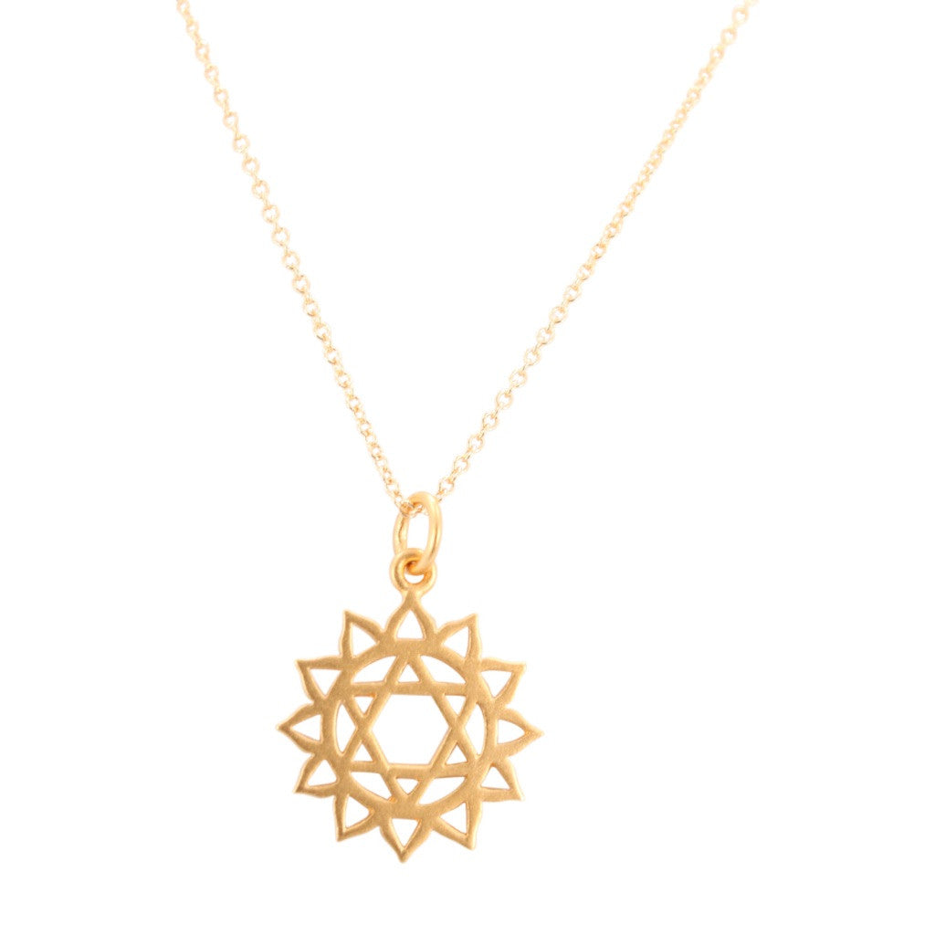 Chakra Necklace in 24k Gold Plated Sterling Silver, #6720-yg