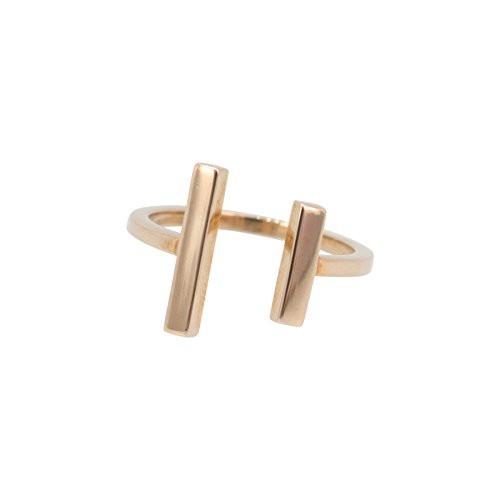 Adjustable Double Bar Ring in Bronze, #6430-brz