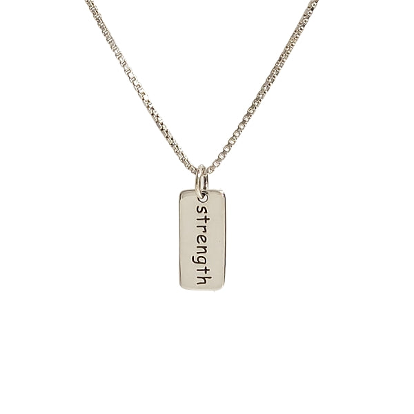 Strength Word Necklace in Sterling Silver, #6103