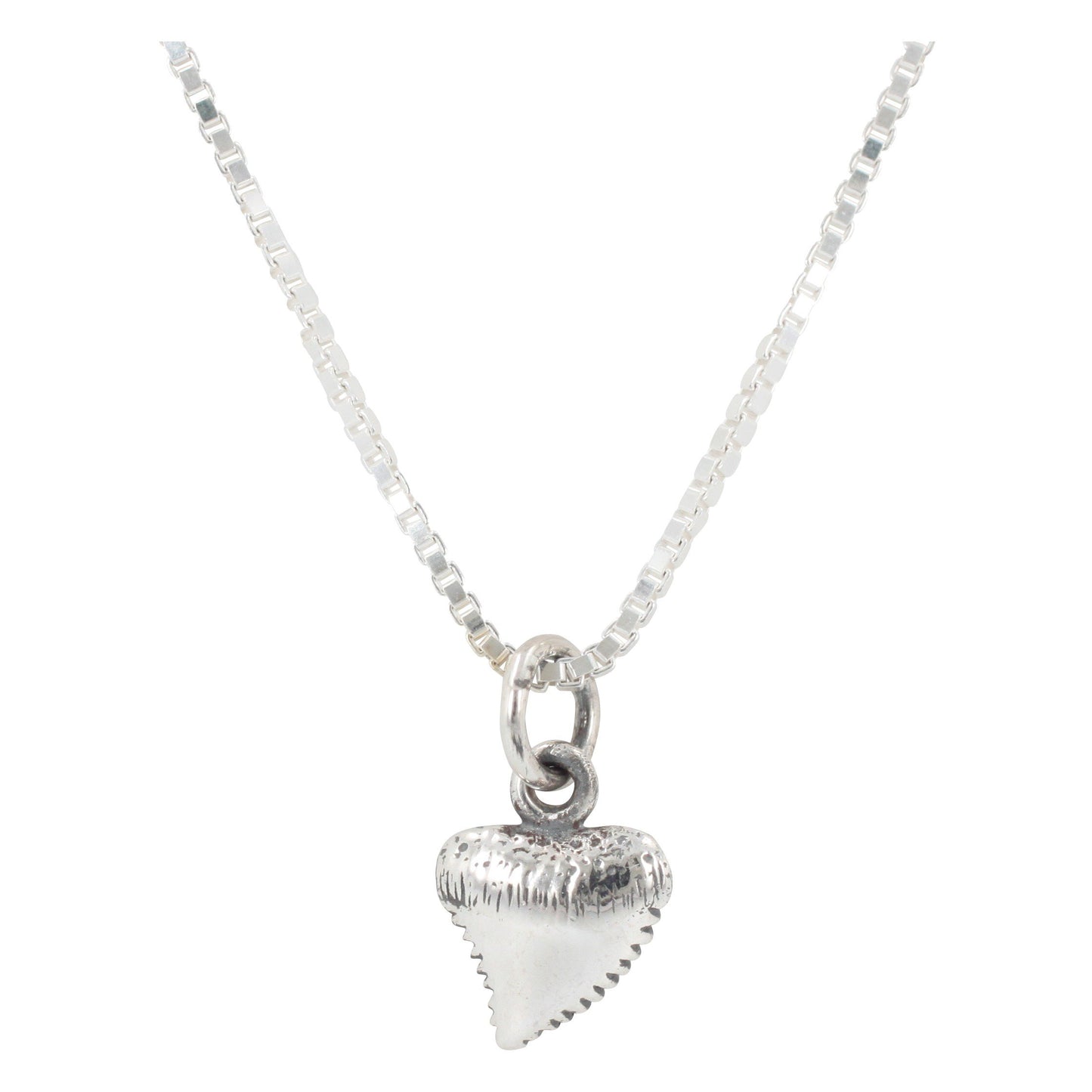 Tiny Shark Tooth Necklace in Sterling Silver, #6258-ss